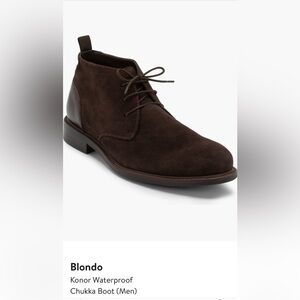 Blondo Konor Waterproof Chukka Boot dark brown, size 9.5 men’s
